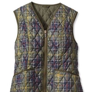 Barbour quilted waistcoat/zip-in liner. NWOT